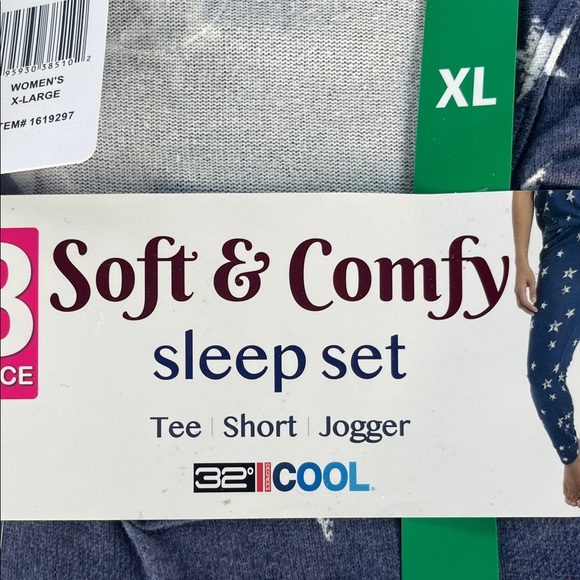 32 Degrees Women's Pajama Set - Navy with White Stars xL-NWT - Picture 3 of 7